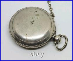 Vintage K Serkisoff & Co Constantinople 800 Silver Billodes Key Pocket Watch