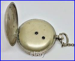 Vintage K Serkisoff & Co Constantinople 800 Silver Billodes Key Pocket Watch