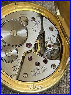 Vintage Kaltron Hunter Case Pocket Watch Swiss Made Unitas 17J 6498 Running