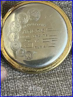 Vintage Kaltron Hunter Case Pocket Watch Swiss Made Unitas 17J 6498 Running