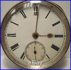 Vintage-Key Wind-Chester, England J. H. Silver Case-Fusee/Escapement-Pocket Watch