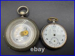 Vintage Kienzle Pocket Watch 6 Rubis & Silver Coin Pocket Watch Case