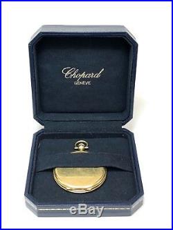 Vintage L. U. Chopard #3014 18K Gold Hunter Case Enamel Pocket Watch with Orig Box