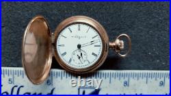 Vintage Ladies Elgin Pocketwatch Hunters Case Floral Engraved Parts Or Repair