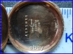Vintage Ladies Elgin Pocketwatch Hunters Case Floral Engraved Parts Or Repair