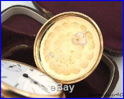 Vintage Ladies Elgin Solid 14K Gold Hunting Case Pocket Watch Not Scrap