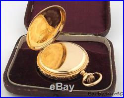 Vintage Ladies Elgin Solid 14K Gold Hunting Case Pocket Watch Not Scrap
