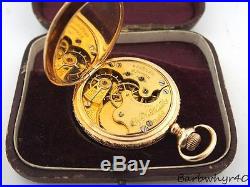 Vintage Ladies Elgin Solid 14K Gold Hunting Case Pocket Watch Not Scrap