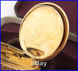 Vintage Ladies Elgin Solid 14K Gold Hunting Case Pocket Watch Not Scrap