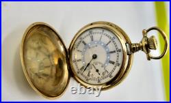 Vintage Lady's ELGIN Gold Filled Pocket Watch KEYSTONE case Circa 1900 7752749