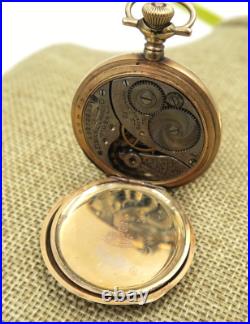 Vintage Lady's ELGIN Gold Filled Pocket Watch KEYSTONE case Circa 1900 7752749
