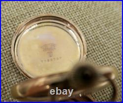 Vintage Lady's ELGIN Gold Filled Pocket Watch KEYSTONE case Circa 1900 7752749