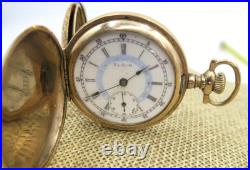 Vintage Lady's ELGIN Gold Filled Pocket Watch KEYSTONE case Circa 1900 7752749