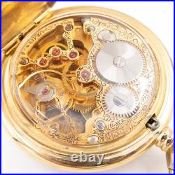 Vintage Likely Bucherer Skeleton Skeletonized Pocket Watch, Keeps Time