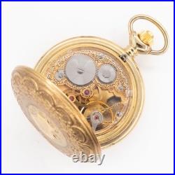 Vintage Likely Bucherer Skeleton Skeletonized Pocket Watch, Keeps Time