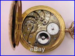 Vintage Longines 18k Solid Gold Extra Fancy Hunter Case Pocket Watch Grand Prize
