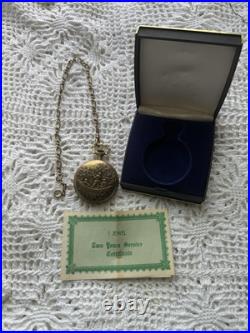 Vintage Manfred Pocket Watch 1 Jewel Hunter Case Swiss Made Box Certificate