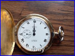 Vintage Men's Vulcain 17 Jewel Swiss Hunter Case Pocket Watch Parts/Repair