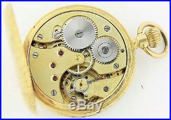 Vintage Mercantile Co 18K Gold Open Face Pocket Watch withDetailed Case
