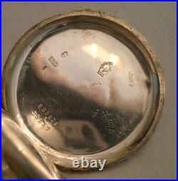 Vintage Movado 16 Size Pocket Watch. 900 Silver Case 15 Jewels