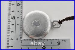 Vintage N MINT LONGINES 150 8001 Silver White Dial Roman Qz Pocket Watch JAPAN
