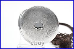 Vintage N MINT LONGINES 150 8001 Silver White Dial Roman Qz Pocket Watch JAPAN