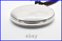 Vintage N MINT LONGINES 150 8001 Silver White Dial Roman Qz Pocket Watch JAPAN