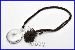 Vintage N MINT LONGINES 150 8001 Silver White Dial Roman Qz Pocket Watch JAPAN