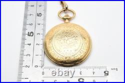 Vintage N MINT Tissot 399.215 Gold White Small Second 38mm Pocket Watch JAPAN