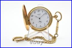 Vintage N MINT Tissot 399.215 Gold White Small Second 38mm Pocket Watch JAPAN