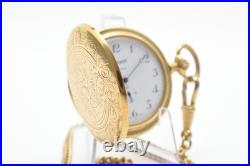 Vintage N MINT Tissot 399.215 Gold White Small Second 38mm Pocket Watch JAPAN