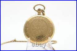 Vintage N MINT Tissot 399.215 Gold White Small Second 38mm Pocket Watch JAPAN