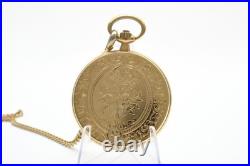Vintage N MINT Tissot 399.215 Gold White Small Second 38mm Pocket Watch JAPAN
