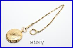 Vintage N MINT Tissot 399.215 Gold White Small Second 38mm Pocket Watch JAPAN