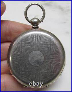 Vintage Nordman Geneve Key Wound Pocket Watch with Sterling Case 12-G1932