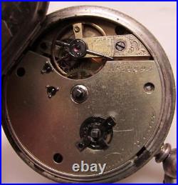 Vintage Nordman Geneve Key Wound Pocket Watch with Sterling Case 12-G1932