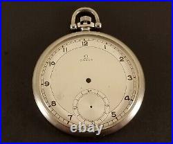 Vintage OMEGA Pocket Watch Case With Dial, Crown & Hands 46mm Diameter