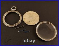 Vintage OMEGA Pocket Watch Case With Dial, Crown & Hands 46mm Diameter