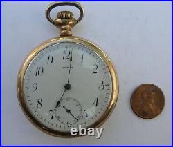 Vintage Omega Pocket Watch Gold Filled Case 15 Jewels Mechanical
