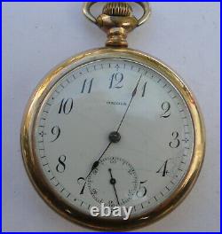 Vintage Omega Pocket Watch Gold Filled Case 15 Jewels Mechanical