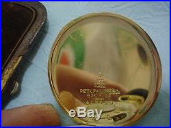 Vintage Patek Philippe geneve solid gold 18k case + original box. For repair