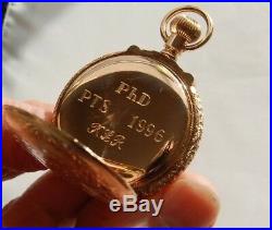 Vintage Pendant Watch 14K GOLD HUNTER CASE AMERICAN WALTHAM Est. YOP 1894-98