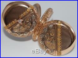 Vintage Pocket Watch, 14K GOLD Hunter Case, Extremely Ornate Multi Color Gold
