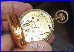 Vintage Pocket Watch, 14K GOLD Hunter Case, Extremely Ornate Multi Color Gold