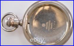 Vintage Pocket Watch Case Coin Silver