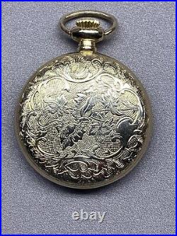 Vintage Pocket Watch Case Detailed Miniature Diorama Sewing Dress Scene