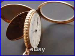 Vintage Pocket Watch, ELGIN 15J ELABORATE SCALLOPED GOLD FILLED CASE c. 1899