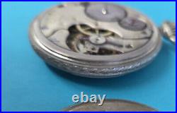 Vintage RECORD WATCH CO. SWISS Silveroid Case POCKET WATCH 6 Jewels Ticking