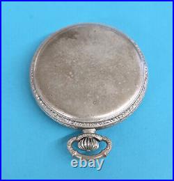 Vintage RECORD WATCH CO. SWISS Silveroid Case POCKET WATCH 6 Jewels Ticking