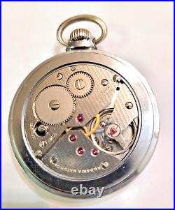 Vintage Rodania Pocket Watch Swiss with Train Locomotive Case